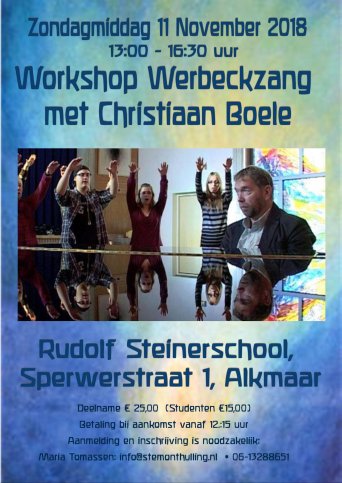 Workshop Werbeckzang met Christiaan Boele in Alkmaar